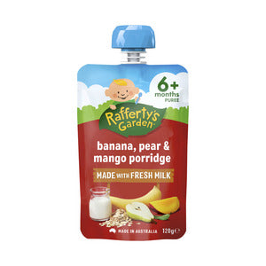 Rafferty's Garden 6m+ Porridge Pear Banana Mango 120g