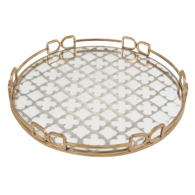 Gold & Mirror Tray - 46cm