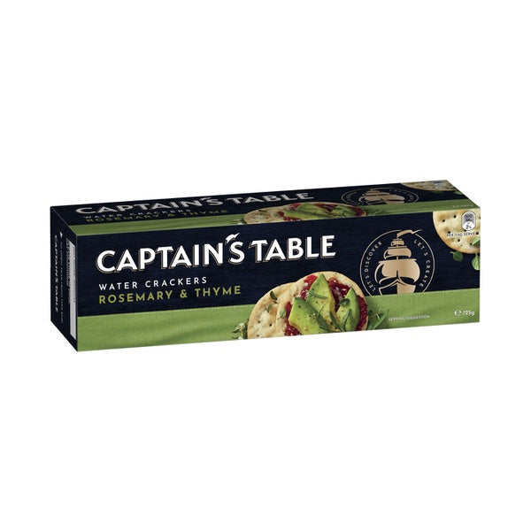 Captain's Table Rosemary & Thyme Water Crackers 125g