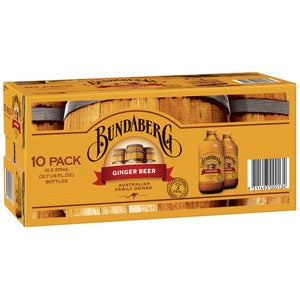 Bundaberg Ginger Beer Multipack Bottles 10x375ml