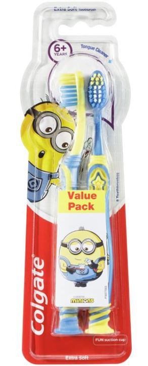 Colgate Extra Soft Toothbrush Minions 6+Y 2pk