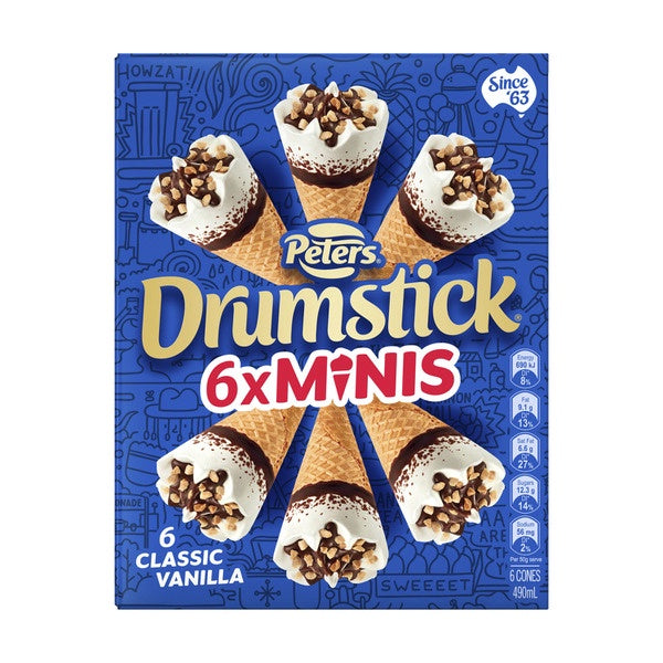 Peters Drumstick Minis Vanilla 6pk