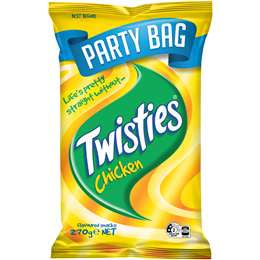 Twisties Chicken Snacks Party Size 270g