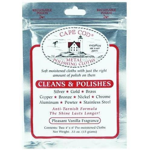 Cape Cod Metal Polishing Cloth 2pk