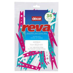 Reva Plastic Pegs 36pk