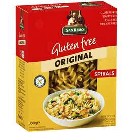 San Remo Gluten Free Spirals Pasta 350g