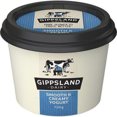 Gippsland Dairy Yoghurt Smooth & Creamy 720g