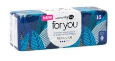 Community Co For You Regular Pads with Wings 16pk