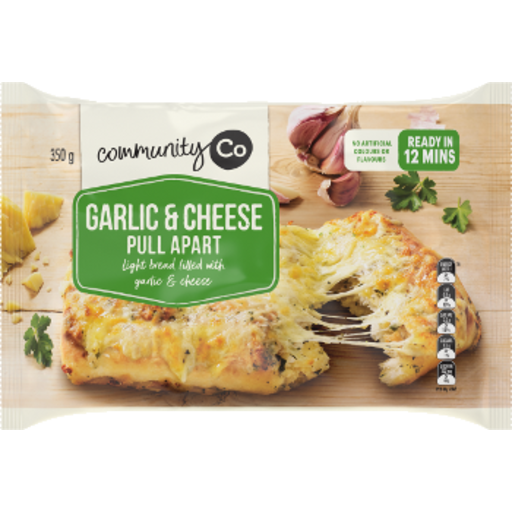 Community Co Garlic & Cheese Pull Apart 350g