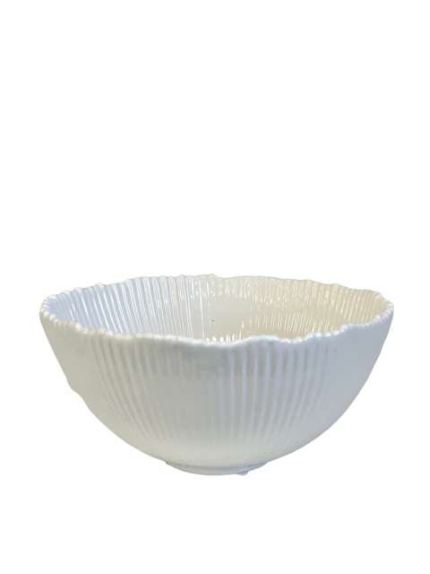 Ribbed Ceramic Bowl Large 22x20cm