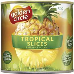 Golden Circle Canned Pineapple Pieces Unsweetened 425g