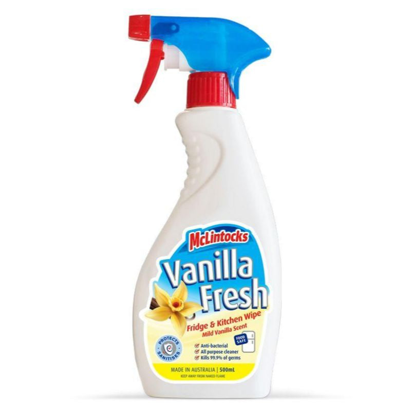 McLintocks Vanilla Fresh Fridge Wipe & Deodorizer 500ml