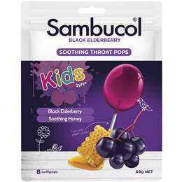 Sambucol Kids Soothing Throat Pops 8pk