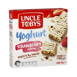 Uncle Tobys Muesli Bars Yoghurt & Strawberry 6pk