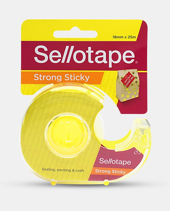 Sellotape with Dispenser 18mm x 25m Strong Sticky