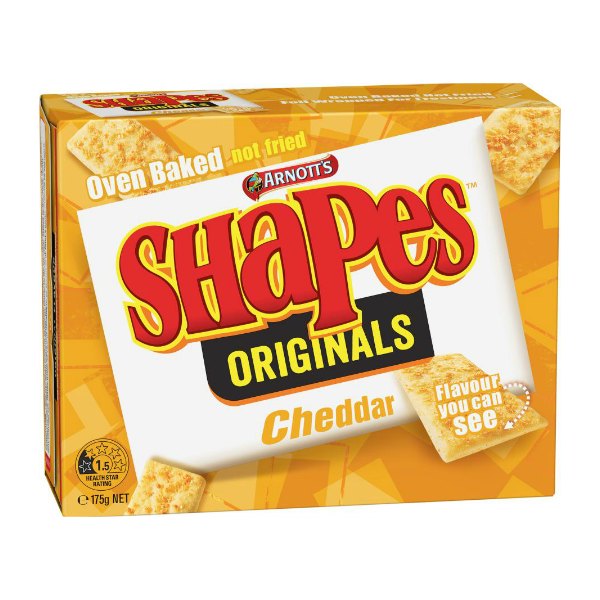 Arnotts Shapes Cheddar 175g^