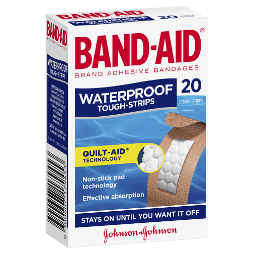 Band Aids Tough Strips Waterproof Regular 20pk