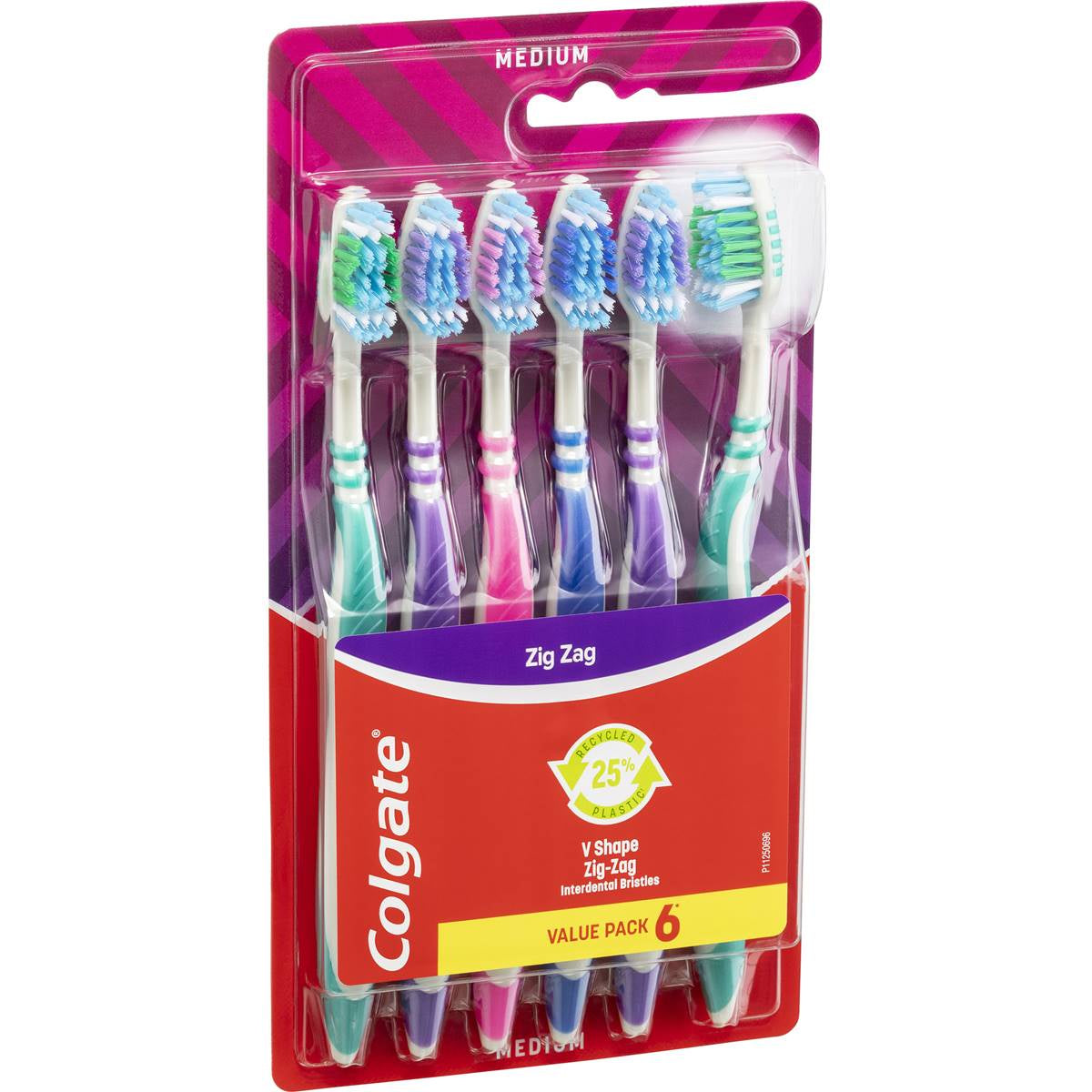 Colgate toothbrush zig zag medium 6 pack