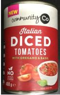 Community Co Italian Diced Tomatoes 400g