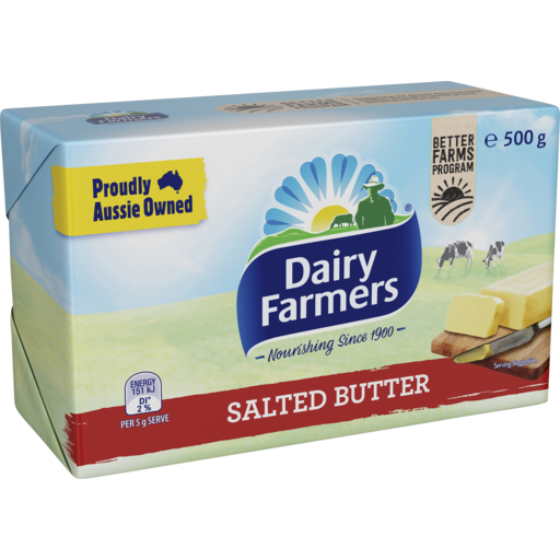 Dairy Farmers Butter Block Salted 500g