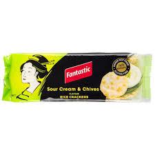 Fantastic Rice Crackers  Sour Cream & Chives 100g^