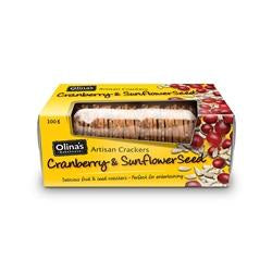 Olina's Artisan Crackers Cranberry & Sunflower 100g