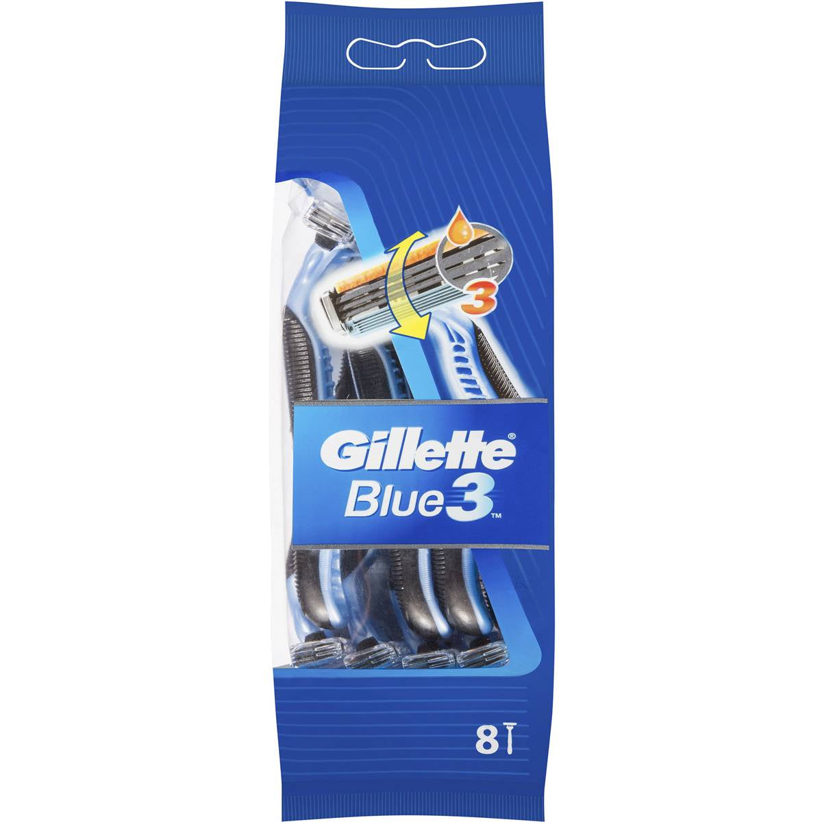 Gillette Blue 3 Disposable Shaving Razor 8 Pack