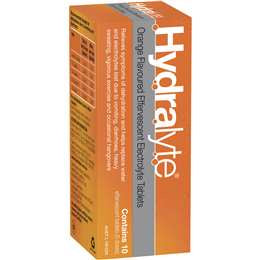 Hydralyte Effervescent Tabs Orange 10pk