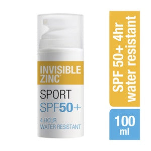 Invisible Zinc 4Hr Water Resistant SPF 50+ Sunscreen 100ml