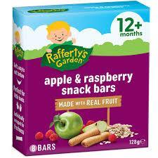 Rafferty's Garden 12m+ Fruit Snack Bar Apple & Raspberry 128g