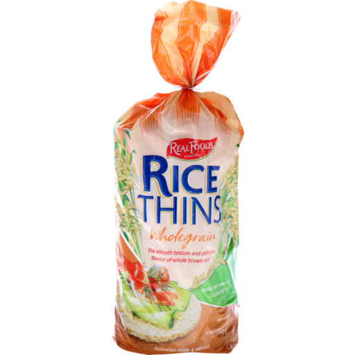 Real Foods Rice Thins Wholegrain 150g