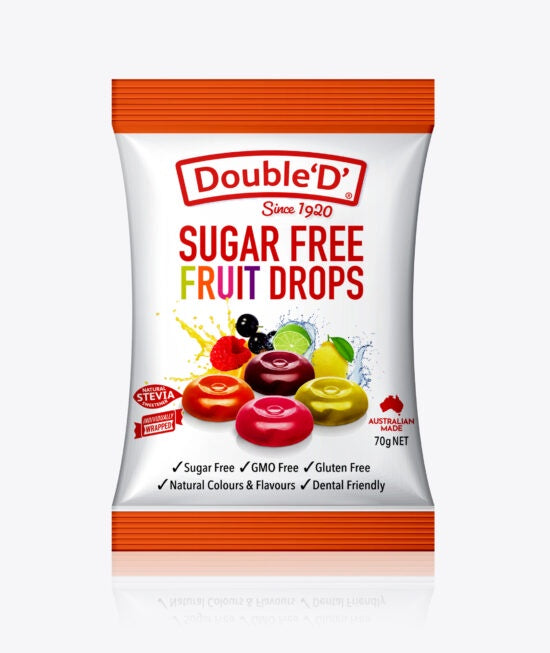 Double D Sugar Free Fruit Drops 70g