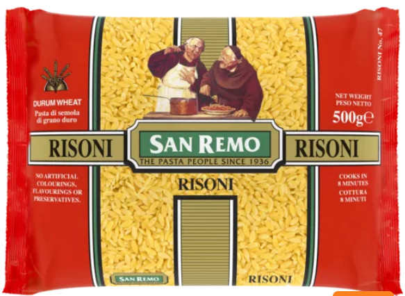 San Remo Dry Pasta #47 Risoni 500g