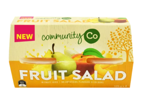 Community Co Fruit Salad In Juice 4pk x 125g