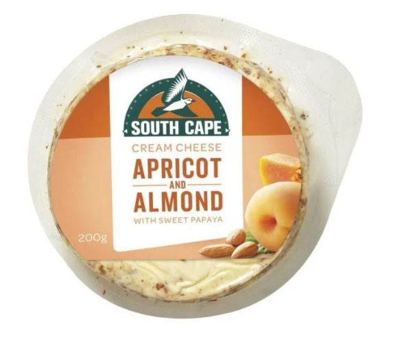 South Cape Apricot and Almond Cream Cheese 200g