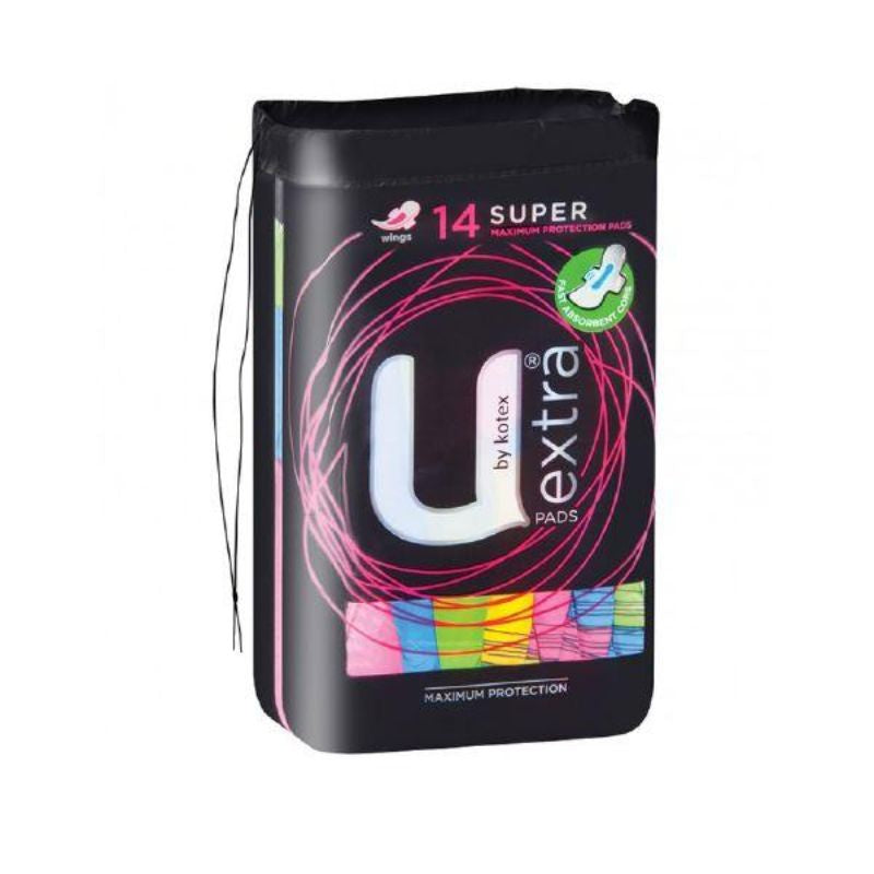 U By Kotex Maxi Pads Super Wing 14^