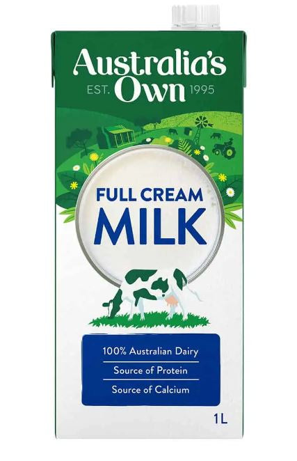 Australias Own Full Cream Milk 1L