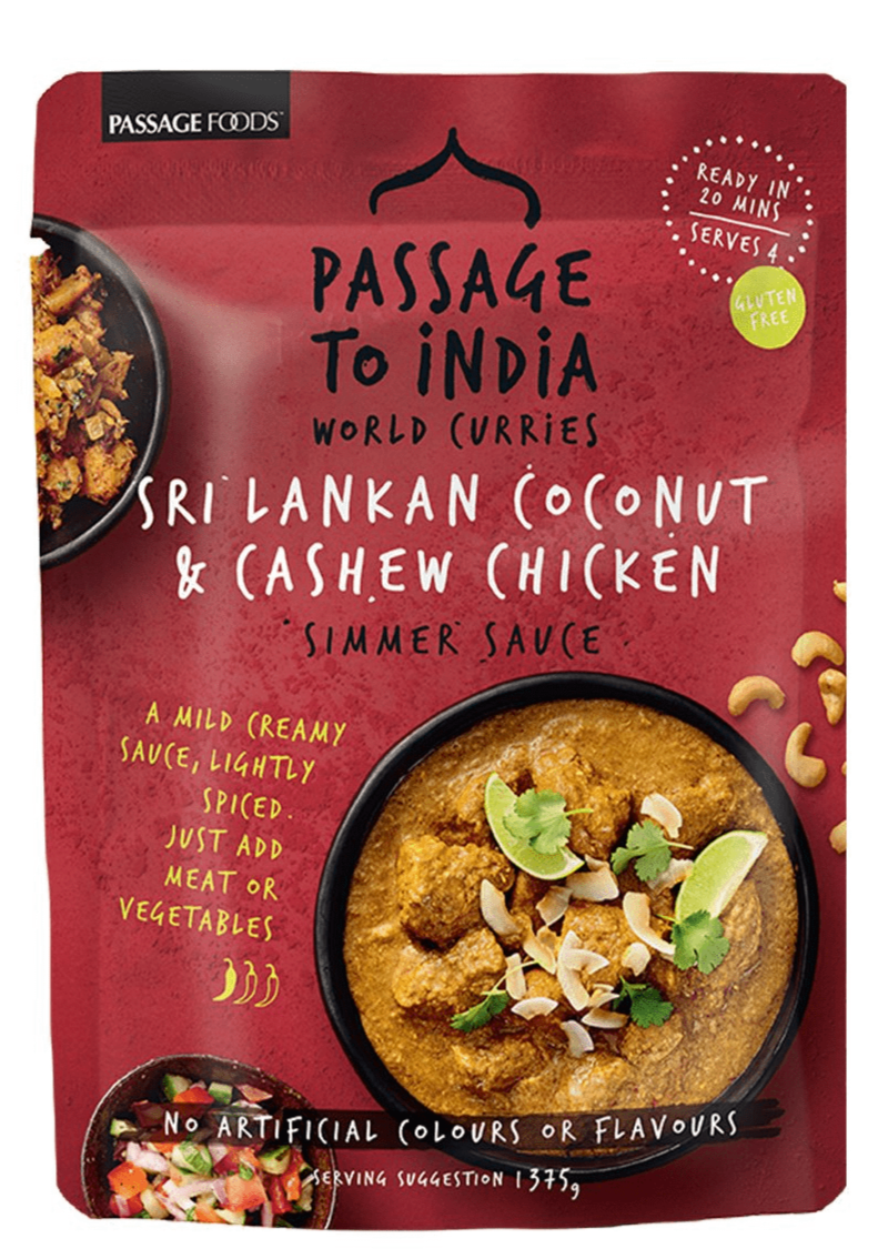 Passage To India Sri Lanka Coconut & Cashew Chicken Simmer Sauce 375g