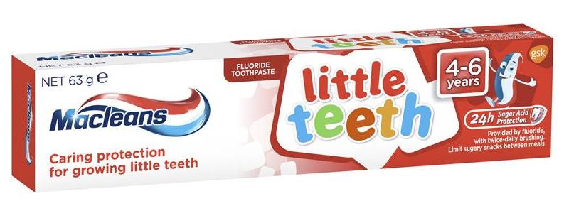 Macleans Kids Toothpaste Little Teeth 4-6 Years 63g