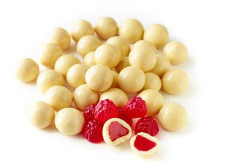 RNC White Choc Raspberries - 300g