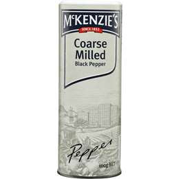 Mckenzie's Pepper Black Coarse Milled 100g