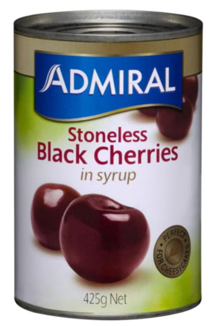 Admiral Black Cherries in  Syrup 425g