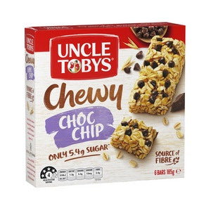 Uncle Tobys Muesli Bars Chewy Choc Chip 6pk