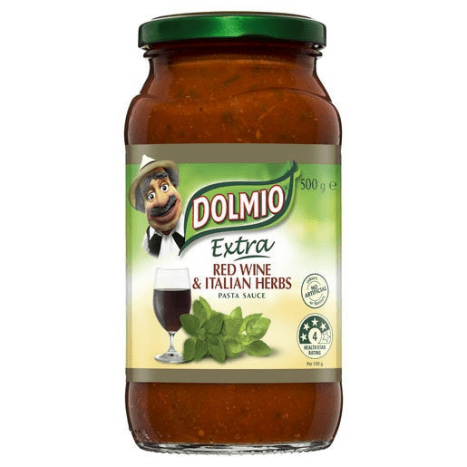 Dolmio Pasta Sauce Red Wine & Italian Herbs 500g