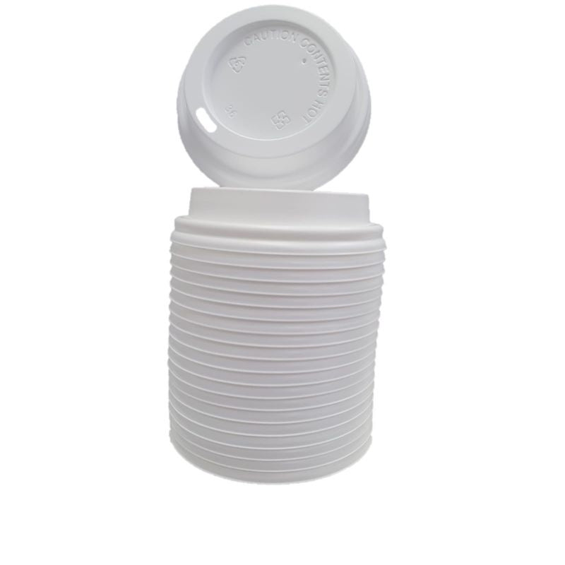 Campus&Co Disp. 8oz Dbl Wall Lid White 50pk