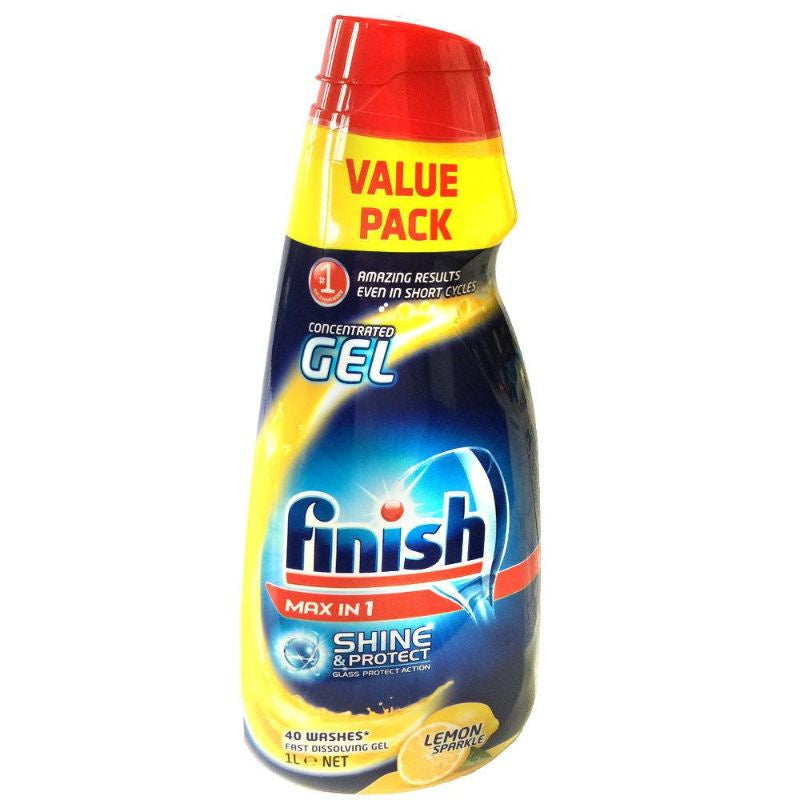 Finish Dishwashing Concentrated Gel Max in 1 Shine and Protect Lemon Sparkle 1L