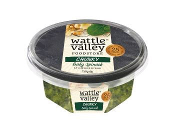 Wattle Valley Chunky Baby Spinach Dip 150g