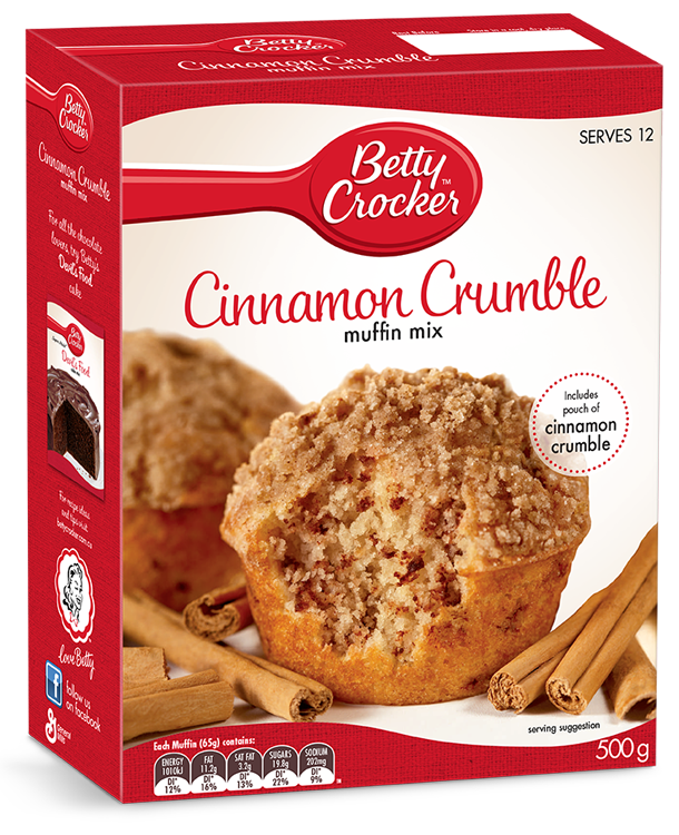 Betty Crocker Cinnamon Crumble Muffin Mix 500g^