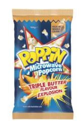 Poppin Microwave Popcorn Triple Butter 100g