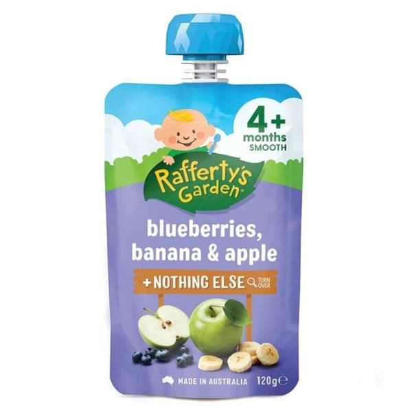 Rafferty's Garden 4m+ Blueberries, Banana, Apple 120g